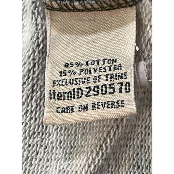 L.L. Bean Striped Rugby Henley Pullover Snap Zip Gray Beige Size XL - Picture 7 of 9